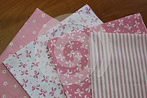 Multicolored fabric cuts