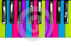 Multicolored Disco Style Piano Keys photo
