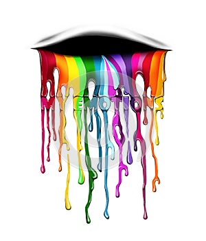 Multicolored drips my emotions
