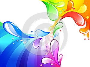 Multicolored drops background