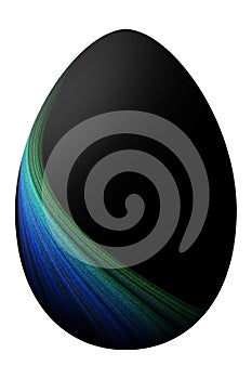 Multicolored Easter Egg, Blue, Green, Black