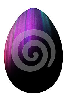 Multicolored Easter Egg, Rainbow, Black