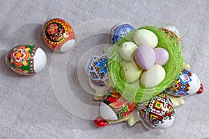 Multicolored Easter Eggs