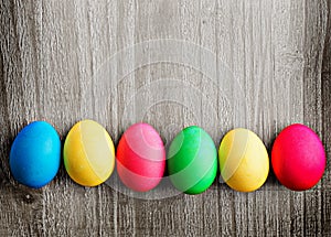 Multicolored easter eggs