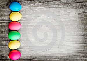 Multicolored easter eggs