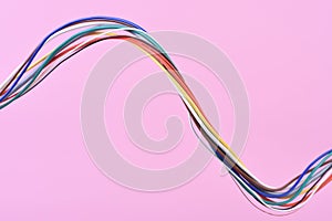 Multicolored electric computer cable