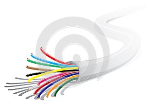 Multicolored electric wire