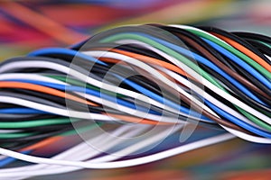 Multicolored electrical computer cable