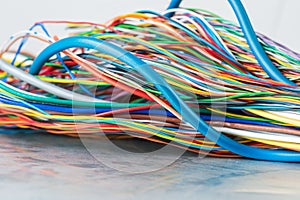 Multicolored electrical computer cable and wire