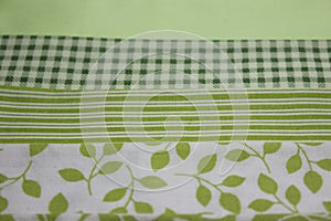 Multicolored fabric cuts