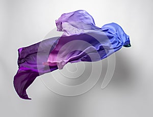 Multicolored fabric in motion