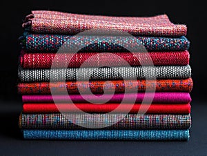 Multicolored Fabric Stack