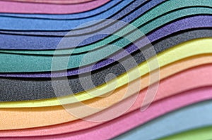 Multicolored fabric stack