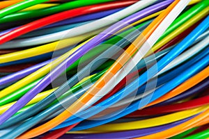 Multicolored fiber optic cable network