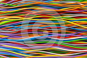 Multicolored fiber optic cable network