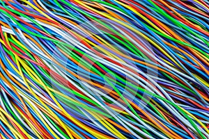 Multicolored fiber optic cable network