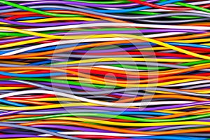 Multicolored fiber optic cable network