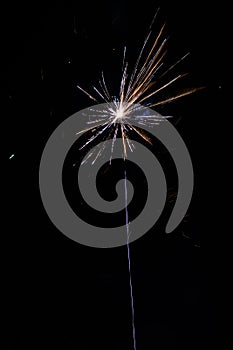 Multicolored fireworks exploding on the sky for New Year Celebration