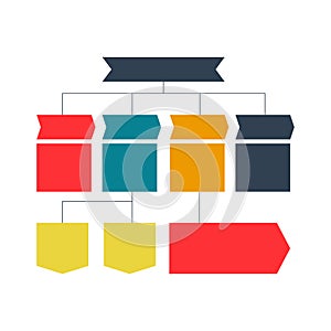 Infographics flowchart. Colored schemes, diagrams, web designs. Business structure concept. Vector design Illustration.