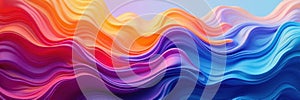 Multicolored flowing liquid forms, abstract banner element, dynamic, abstract, design