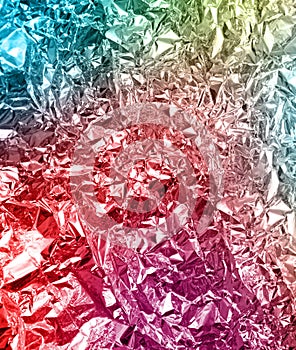 Multicolored foil texture