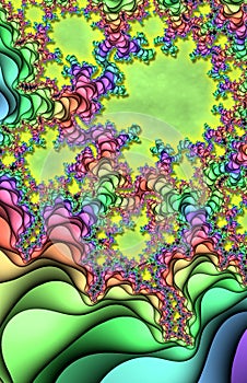 Multicolored fractal pattern