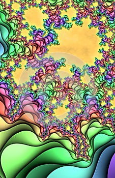 Multicolored fractal pattern