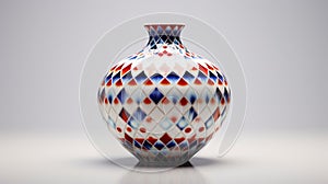 Multicolored Geometric Vase Inspired By Howard Schatz And John Singer Sargent