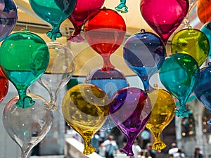Multicolored Glass Balloons