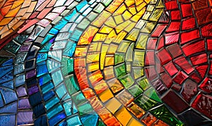 Multicolored glass mosaic background, modern design background