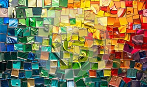 Multicolored glass mosaic background, modern design background