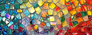 Multicolored glass mosaic background, modern design background