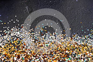 Multicolored glitter background for variety of topics like Christmas, luxury, success, celebration