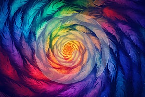 A multicolored gradient making a beautiful tunnel, a chromatic wheel Background