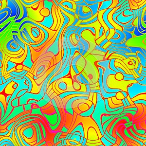 Multicolored grafity seamless pattern. Soft abstract geometric pattern