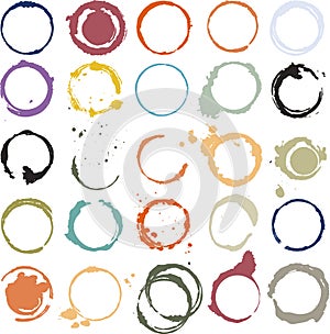 Multicolored grungy circles