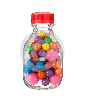 Multicolored gumballs bubble gums