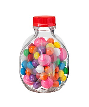 Multicolored gumballs bubble gums