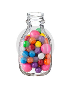 Multicolored gumballs bubble gums