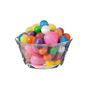 Multicolored gumballs bubble gums