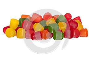 Multicolored Gummy Fruit Candy