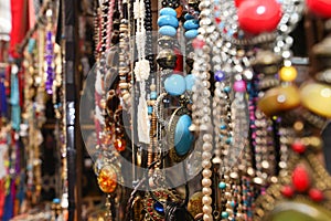 Multicolored heap necklaces