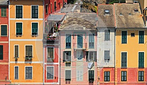 Multicolored houses of Portofino.