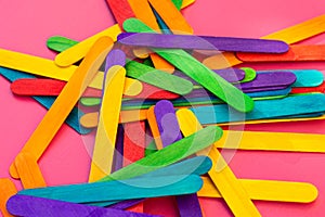 Multicolored Ice Cream Wooden Sticks