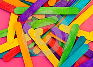 Multicolored Ice Cream Wooden Sticks