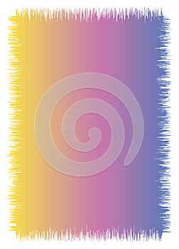 Multicolored jagged frame