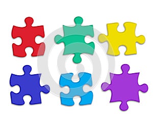 Multicolored Jigsaw Puzzle background,for Success,teamwork,concept