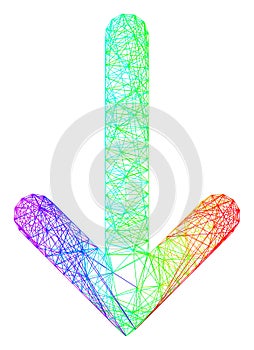 Multicolored Linear Down Arrow