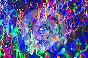 Multicolored motion blurred lights pattern