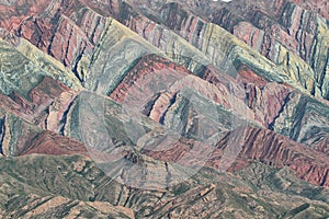 Multicolored mountain known as Serrania del Hornoca